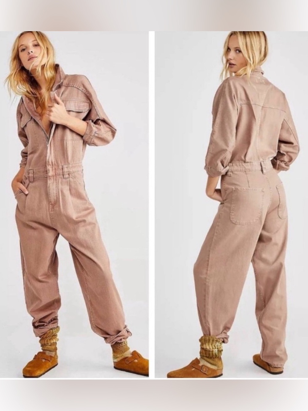 We The Free Women’s Light Brown Utility Jumpsuit